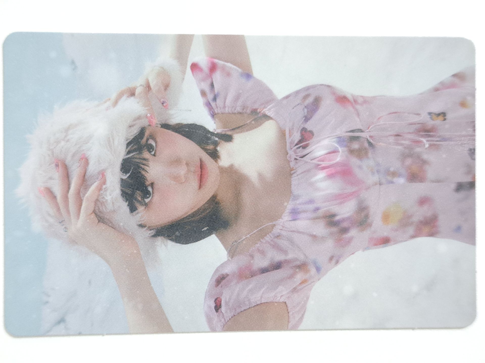 迷二 naver 直播 特典卡 雪帽采