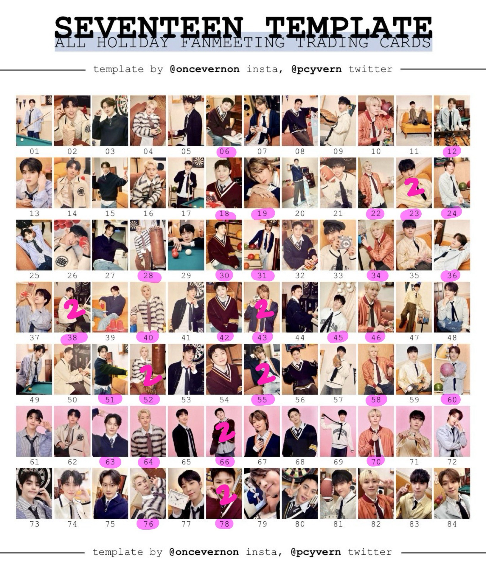 SEVENTEEN Holiday 隨機卡 (緩慢更新中)