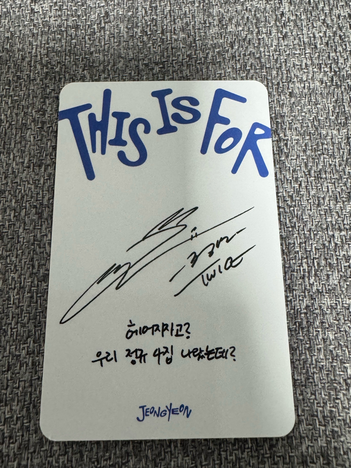 TWICE正規四輯VER.FOR專輯卡-Jeongyeon