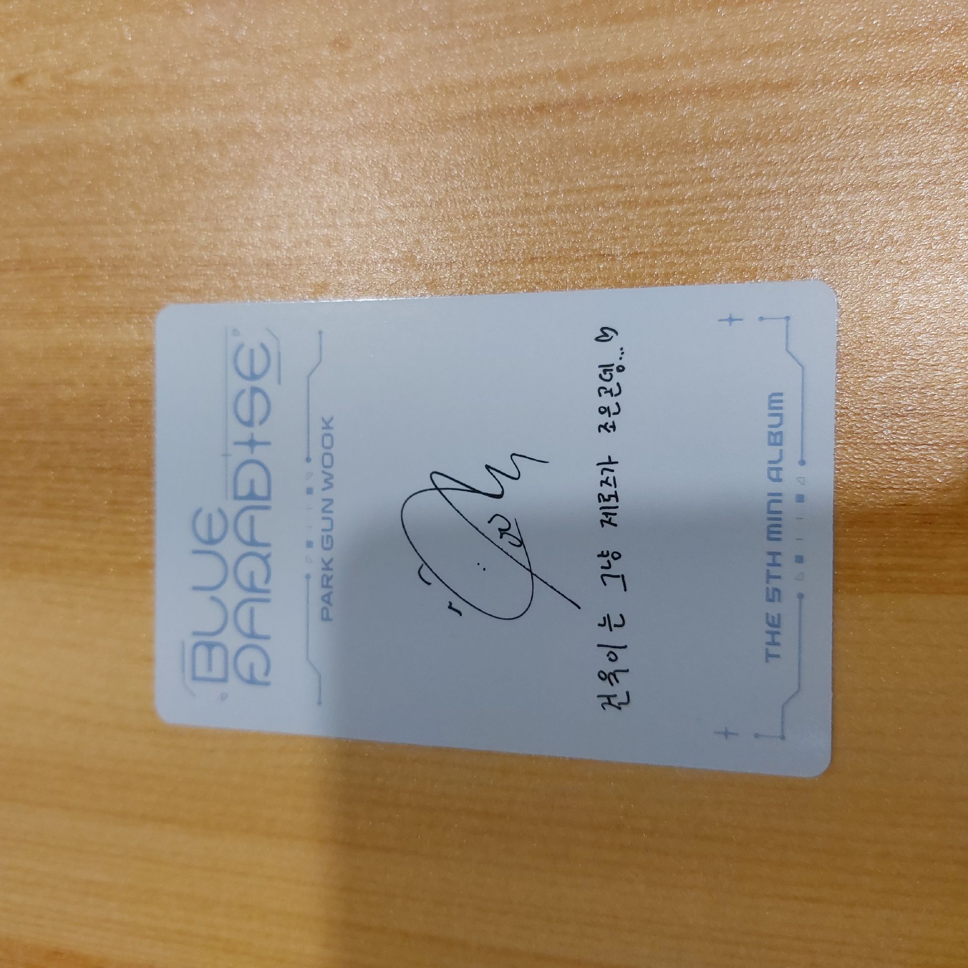 ZEROBASEONE BLUE PARADISE ZEROSR VER. 專卡 朴乾旭 PARK GUNWOOK