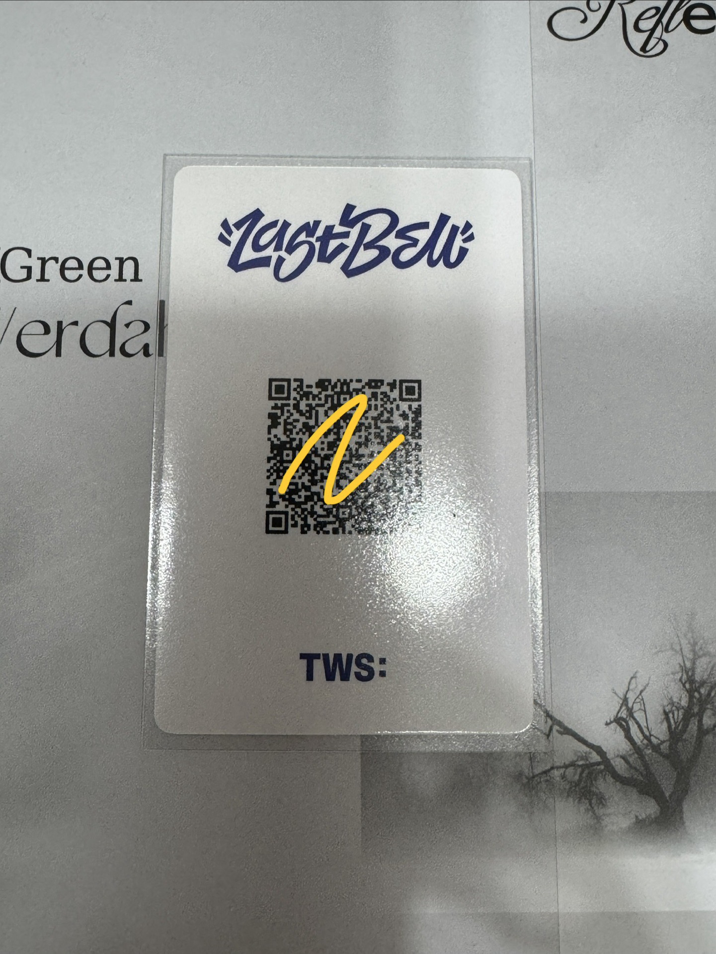 Last Bell yzy 4.0 簽售卡語音卡-韓振