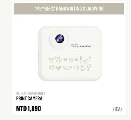 Seventeen 成員自製周邊快閃店相機