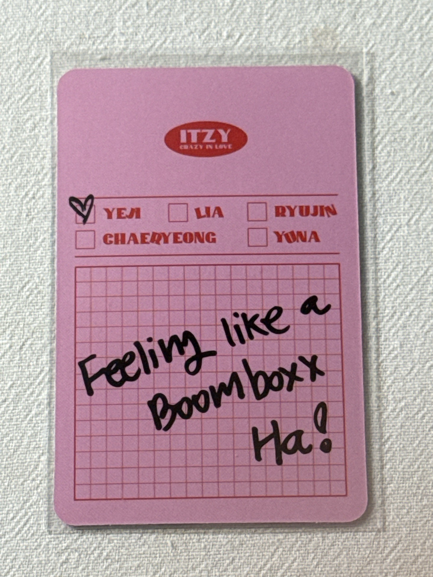ITZY Yeji Loco專卡 火龍果