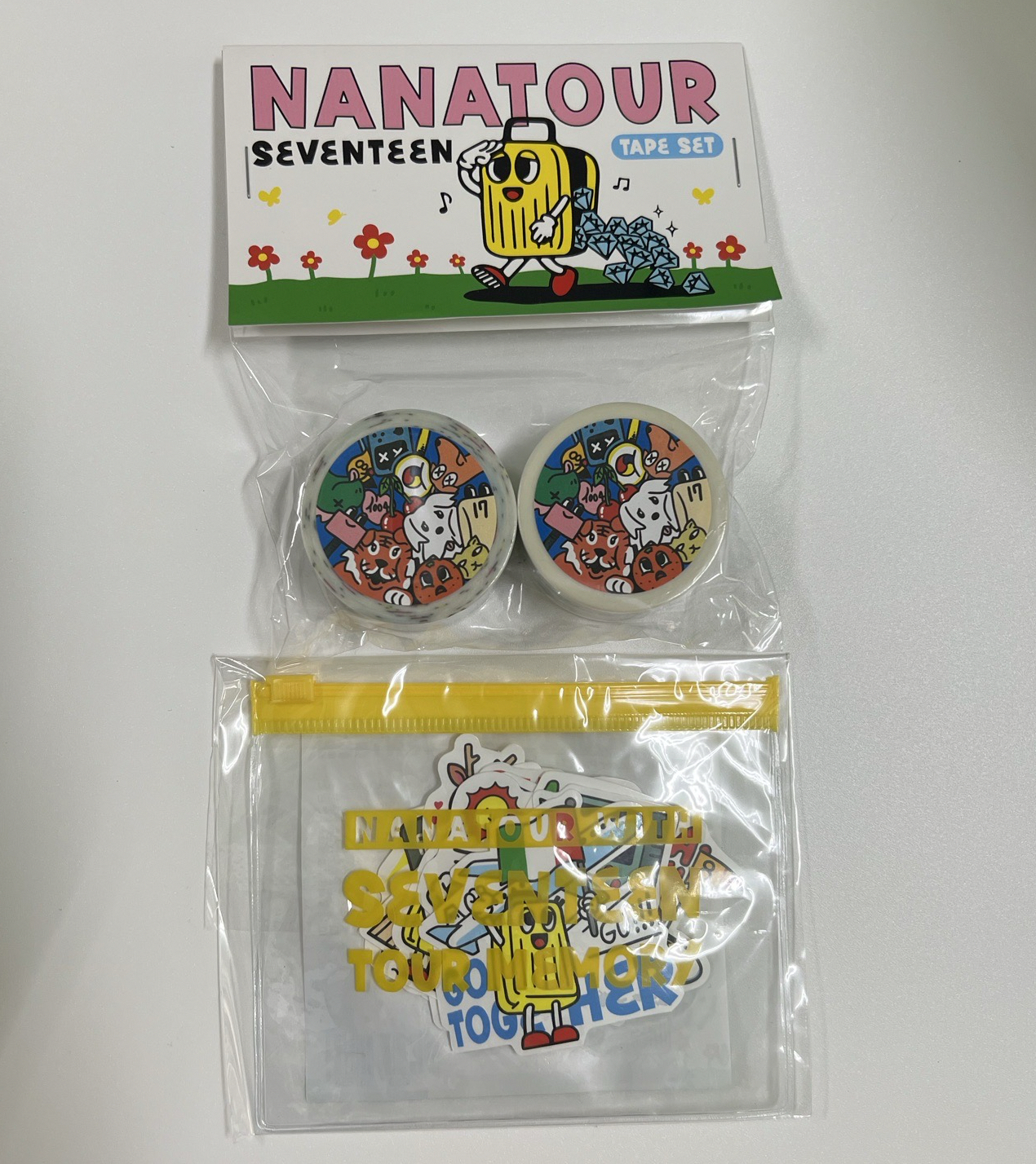 SEVENTEEN NANATOUR 紙膠帶 貼紙組