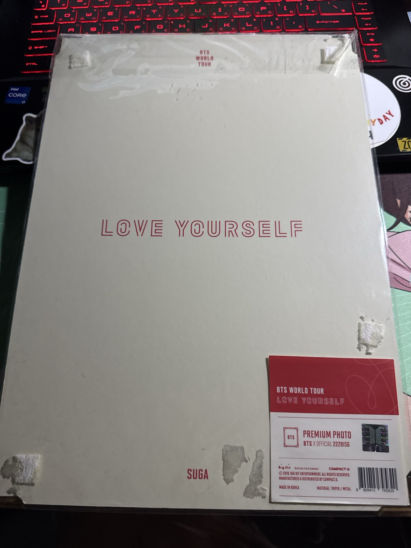 BTS SUGA LOVE YOURSELF 相框