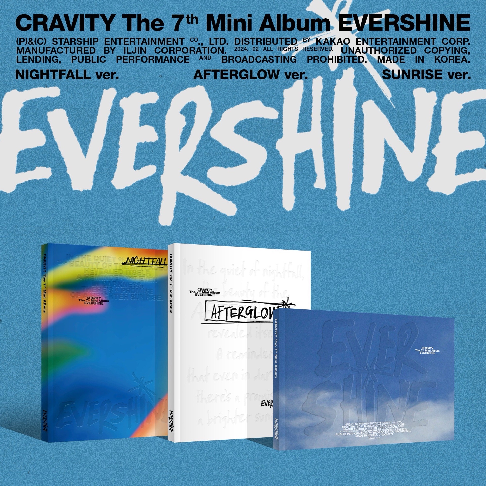 CRAVITY • EVERSHINE未拆一套三張