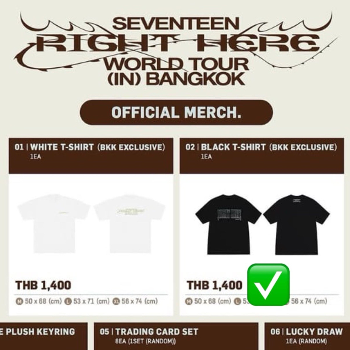 RIGHT HERE曼谷場黑T（M)