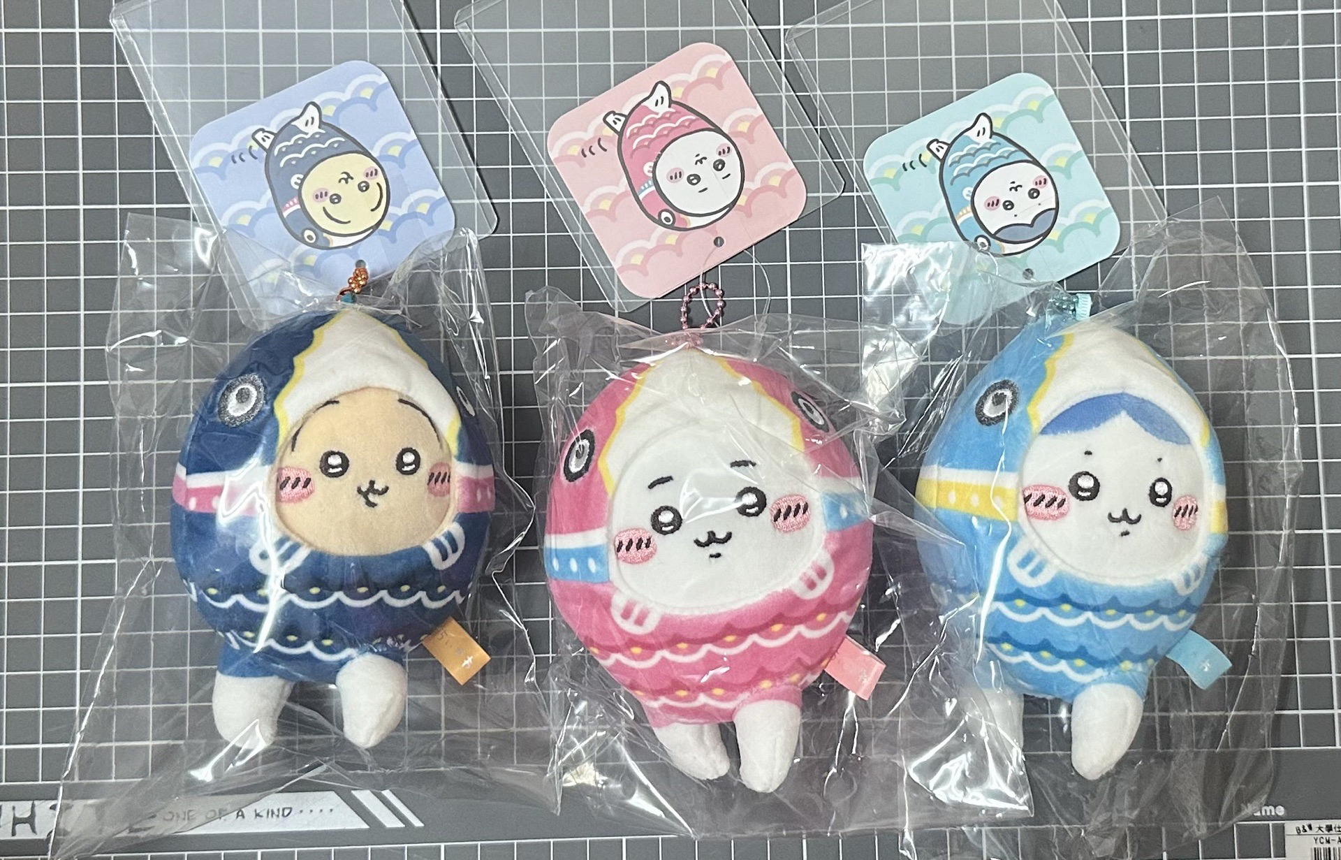 吉伊卡哇 鯉魚旗系列 三小隻吊飾娃