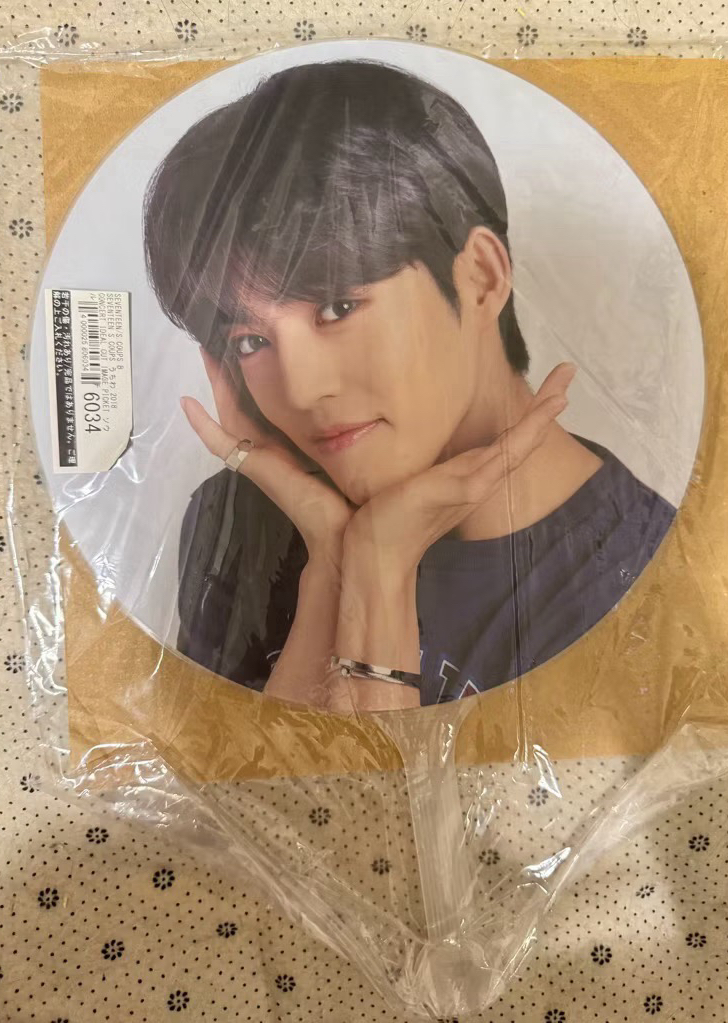 【現貨】seventeen 絕版 scoups 崔勝哲 ideal cut 大扇 扇子 手扇 托臉澈 花托哲