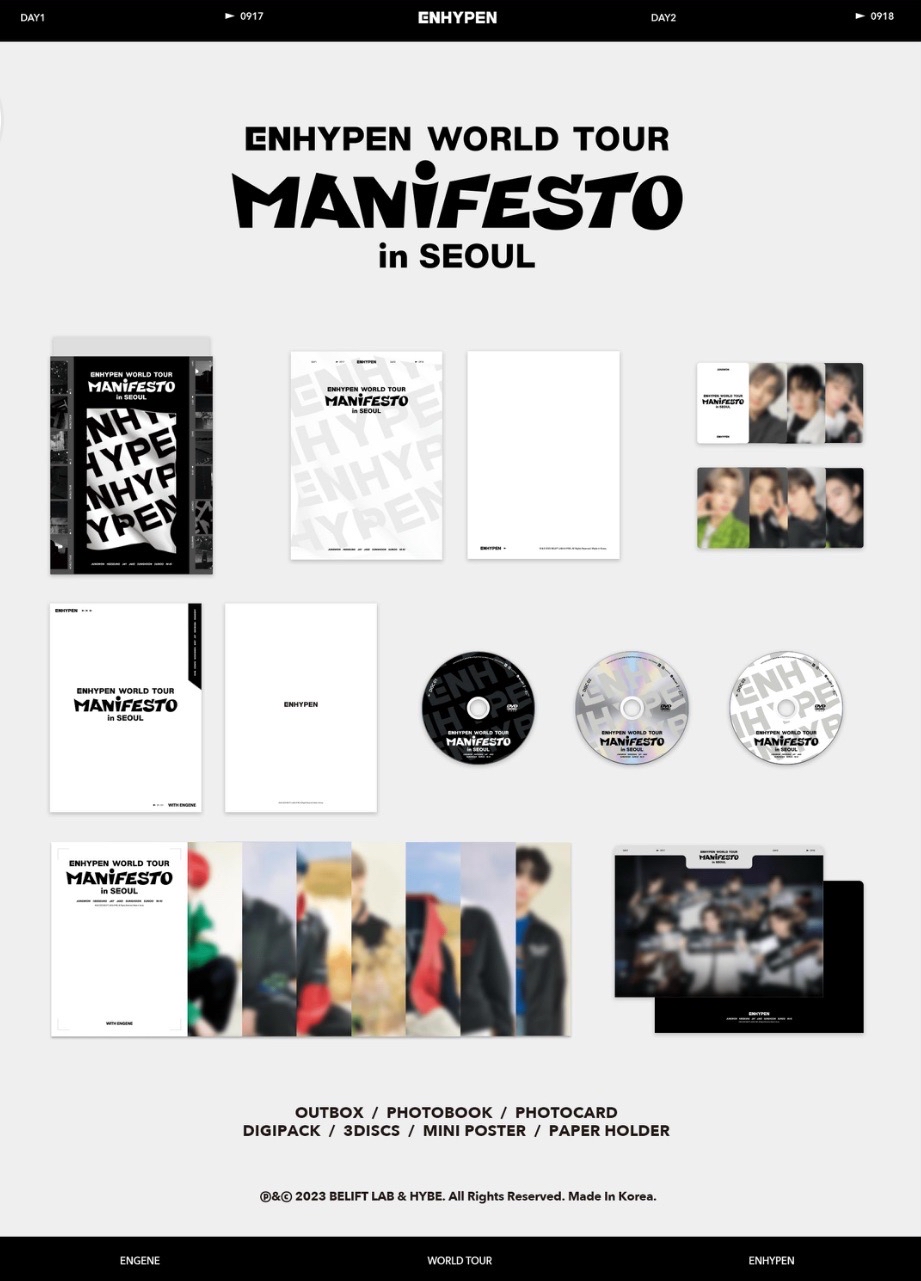 ENHYPEN [ENHYPEN WORLD TOUR <MANIFESTO> in SEOUL] DVD