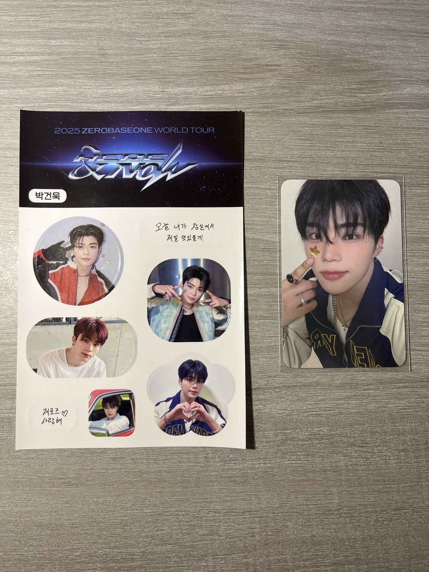 ZB1 HERE & NOW TOUR二巡首爾D2粽卡+貼紙-PARK GUNWOOK朴乾旭