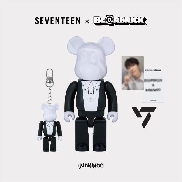 SEVENTEEN x BE@RBRICK 100% &  400% (WONWOO)