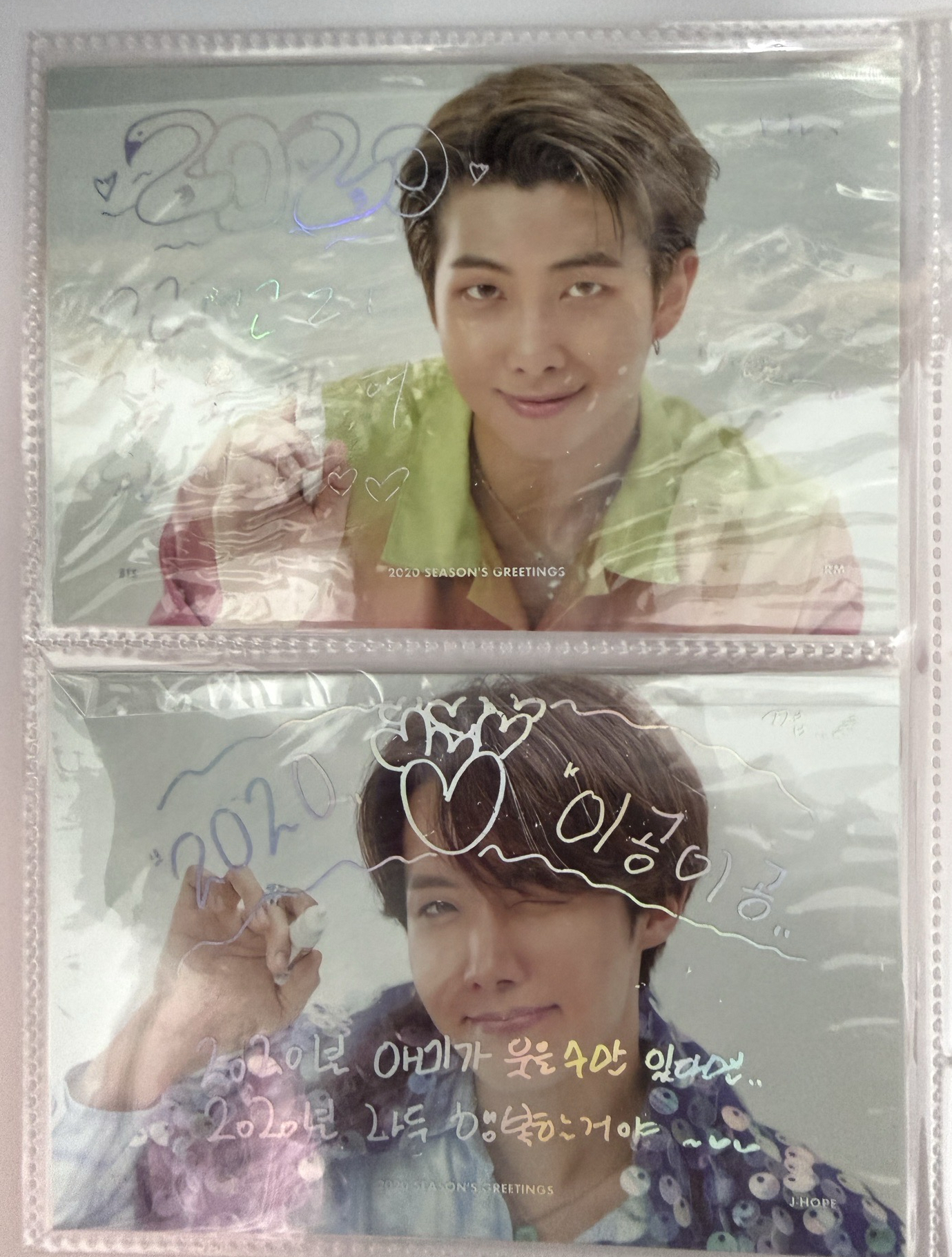 BTS SEASON’S GREETINGS 明信片 金南俊 RM 鄭號錫 J-HOPE