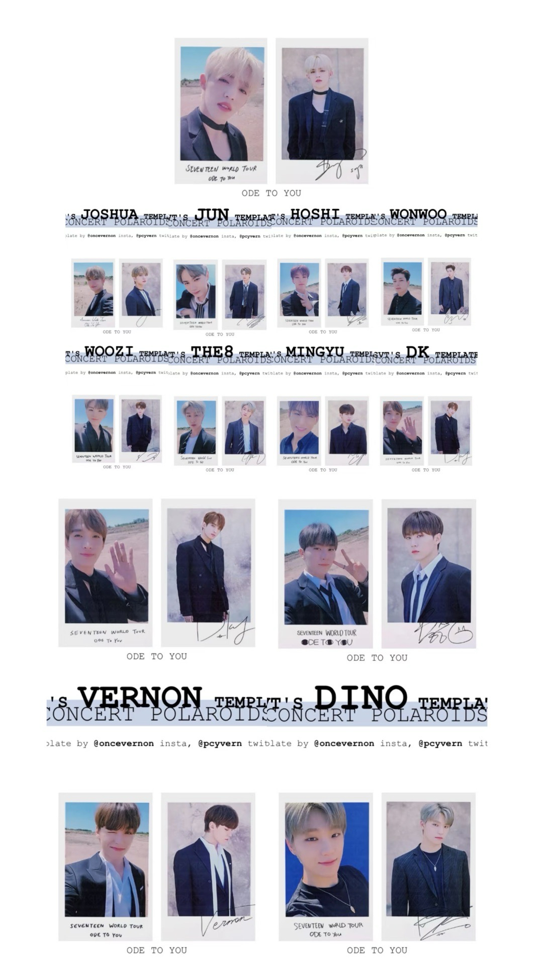 ode to you演唱會 拍立得 一套