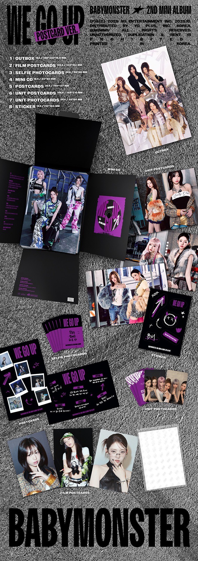 現貨BABYMONSTER｜WE GO UP｜WE ver./Go ver./UP ver./POSTCARD ver.
