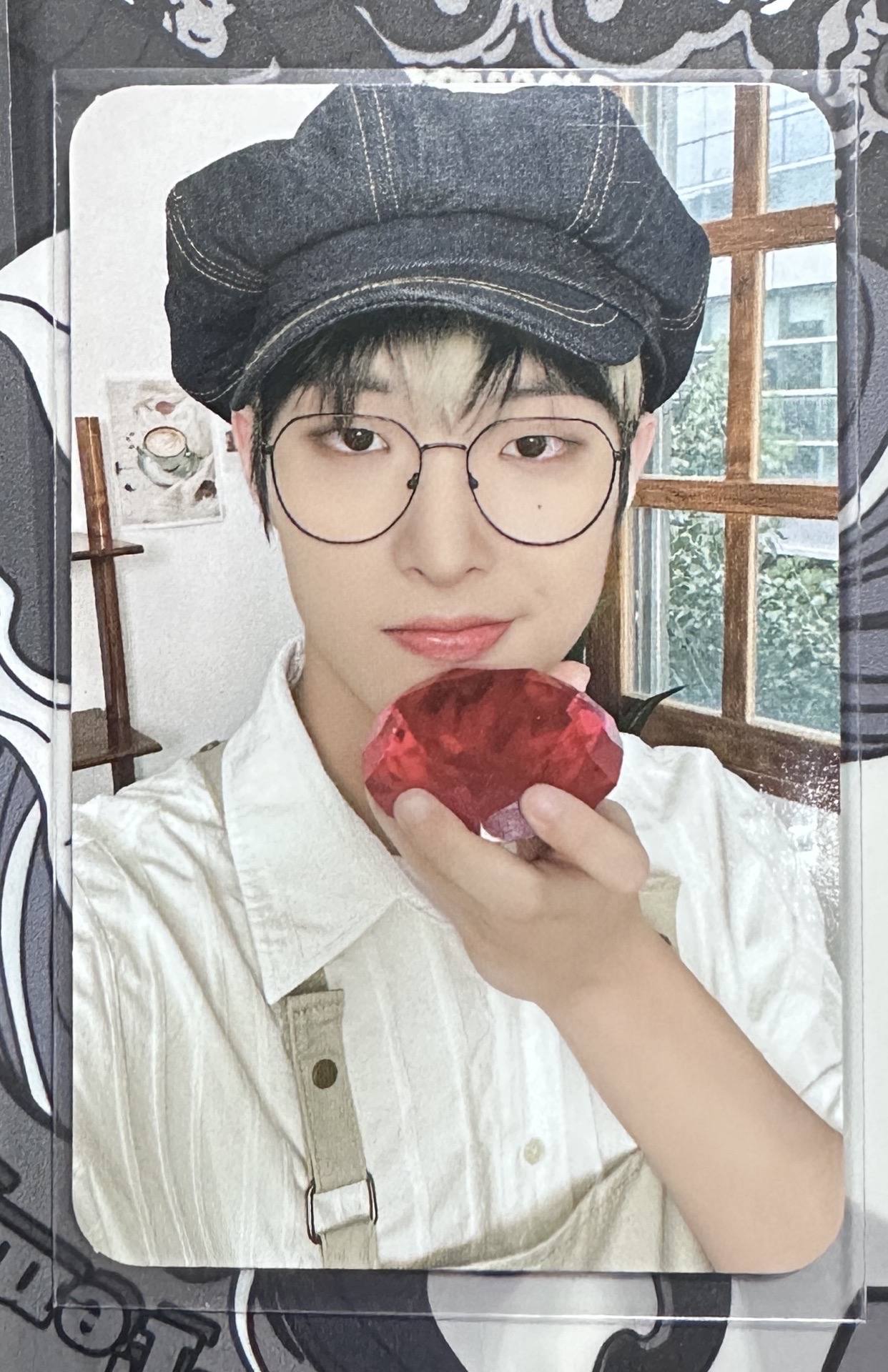 旼琦 2024年曆 yes24 特典卡 紅寶石