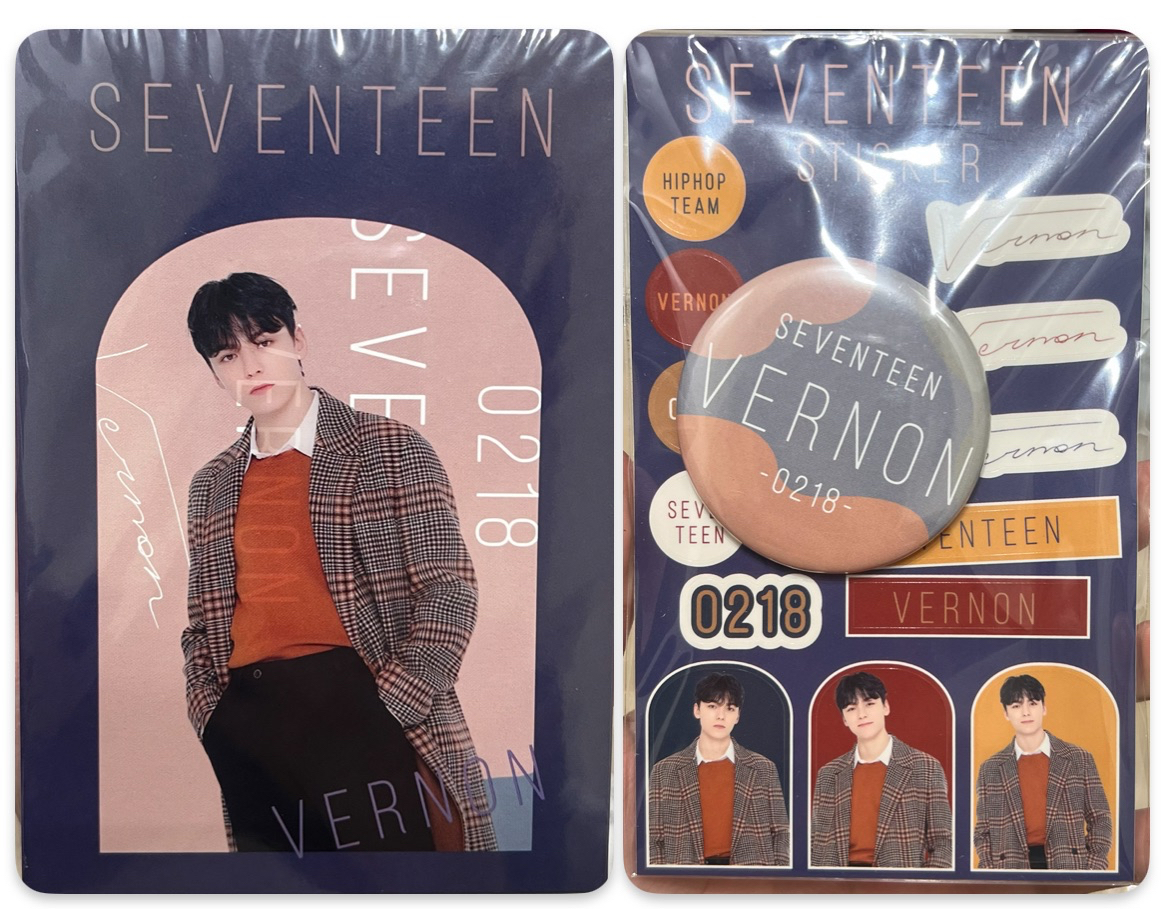 SEVENTEEN 冬季男友一番賞 明信片、徽章 🩷帶🩵