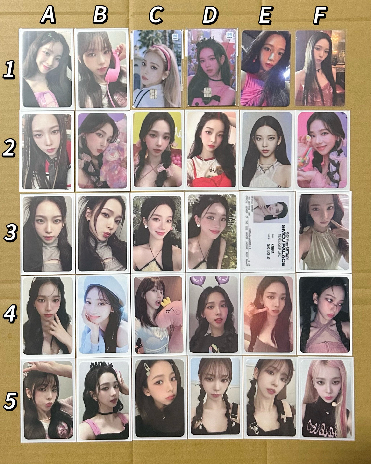 aespa Karina 小卡 特典卡 隨機卡 周邊卡 專卡 星光卡 年曆卡 交通卡