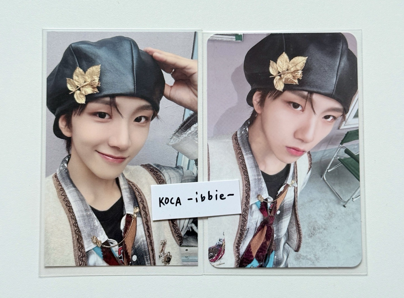 × BOYNEXTDOOR 金雲鶴 WHY 環球 蝦皮2.0 貝雷帽 狗耳 特典卡 兩張一組