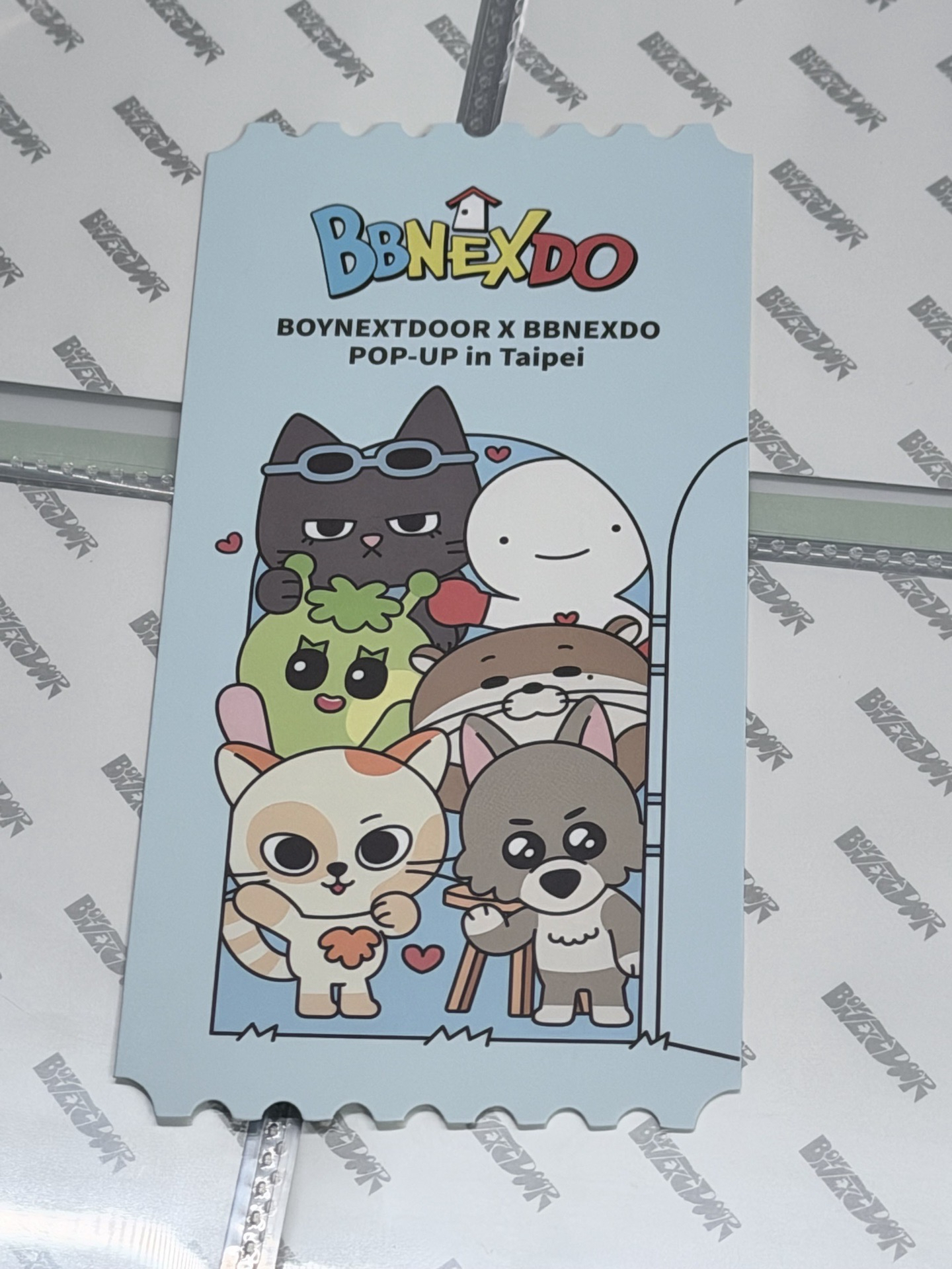 BBNEXDO 台北快閃店票根