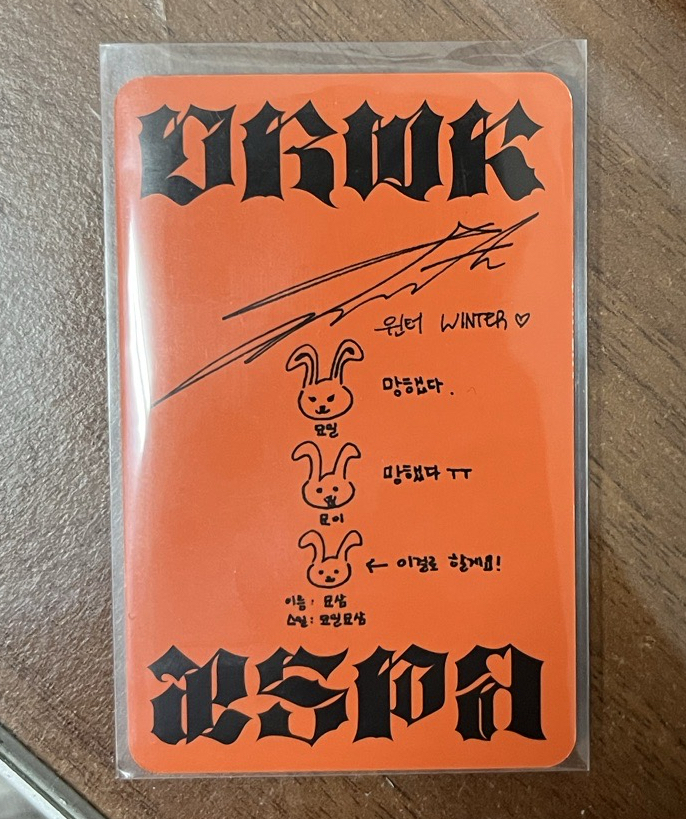 aespa Winter Dirty work worker ver.專卡