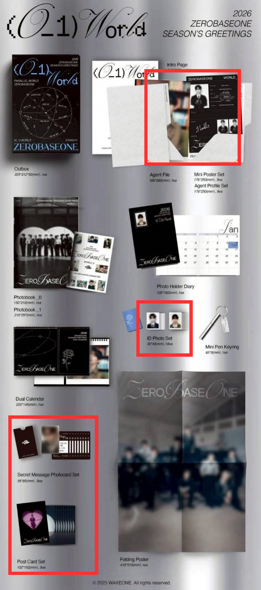 ZB1 2026 SEASON’S GREETING 年曆組固配個人set(無雄）