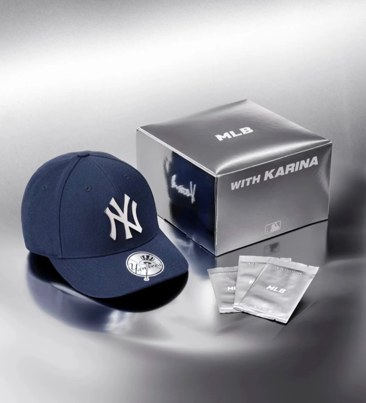 MLB Karina藍色帽子