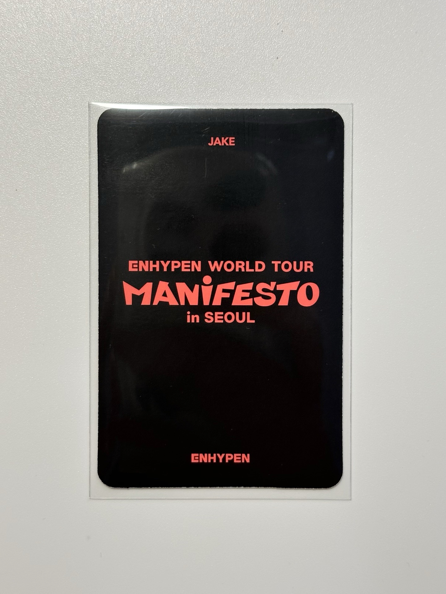 ENHYPEN JAKE 沈載倫 MANIFESTO世巡 入場卡