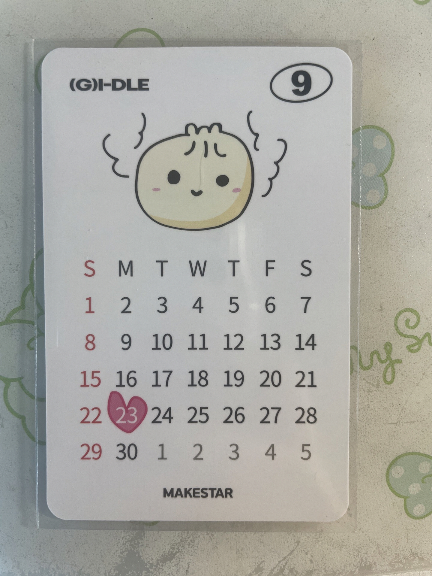 MS特典 日期卡背