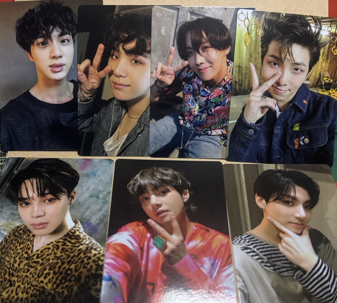 防彈少年團 三帶阿米棒手燈卡一組7張不拆