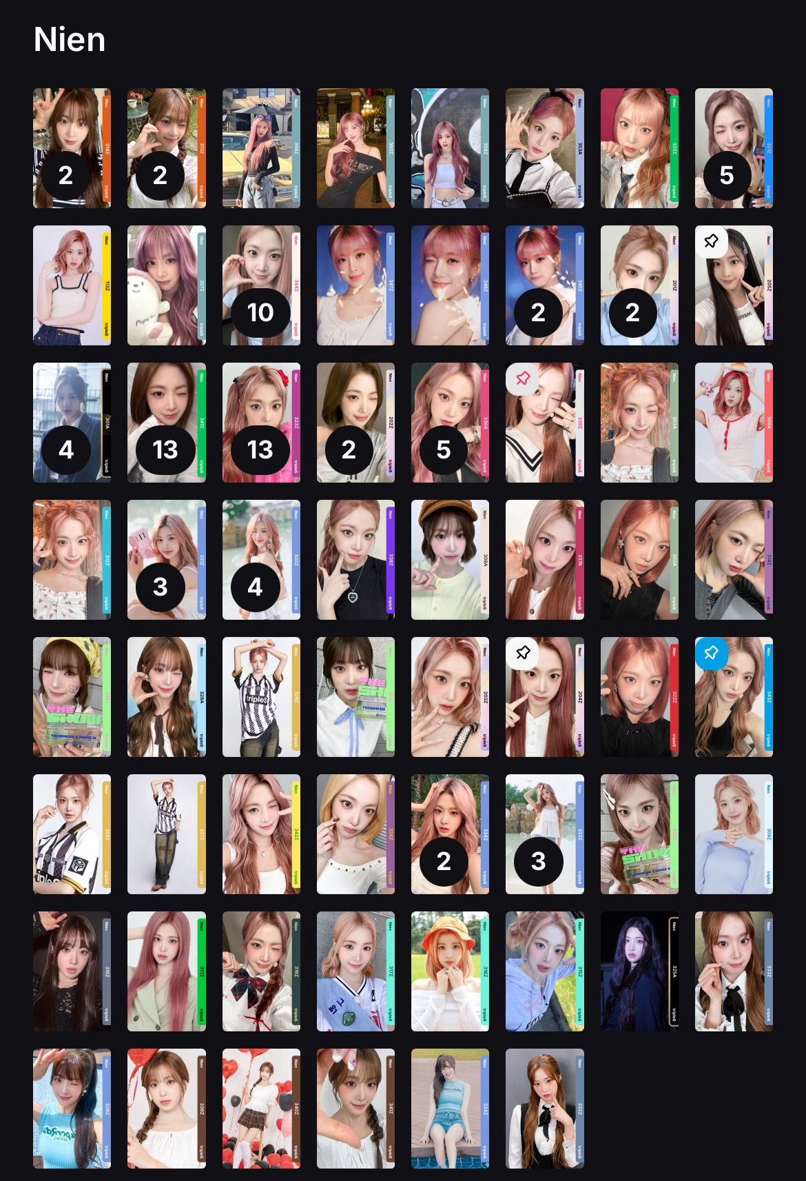 長期掛出tripleS電子卡 多13 aa季幾乎全圖鑑