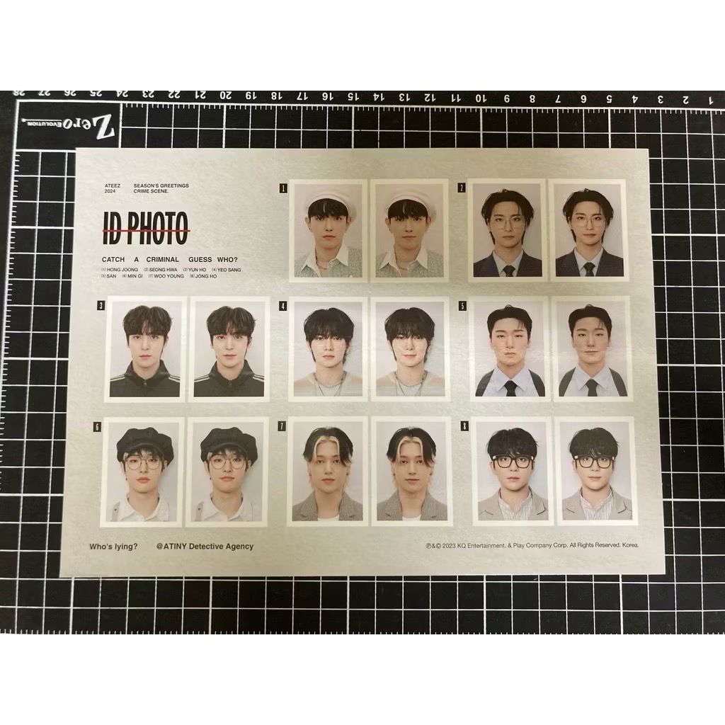 Ateez 年曆 證件照 ⚠️需自行剪裁