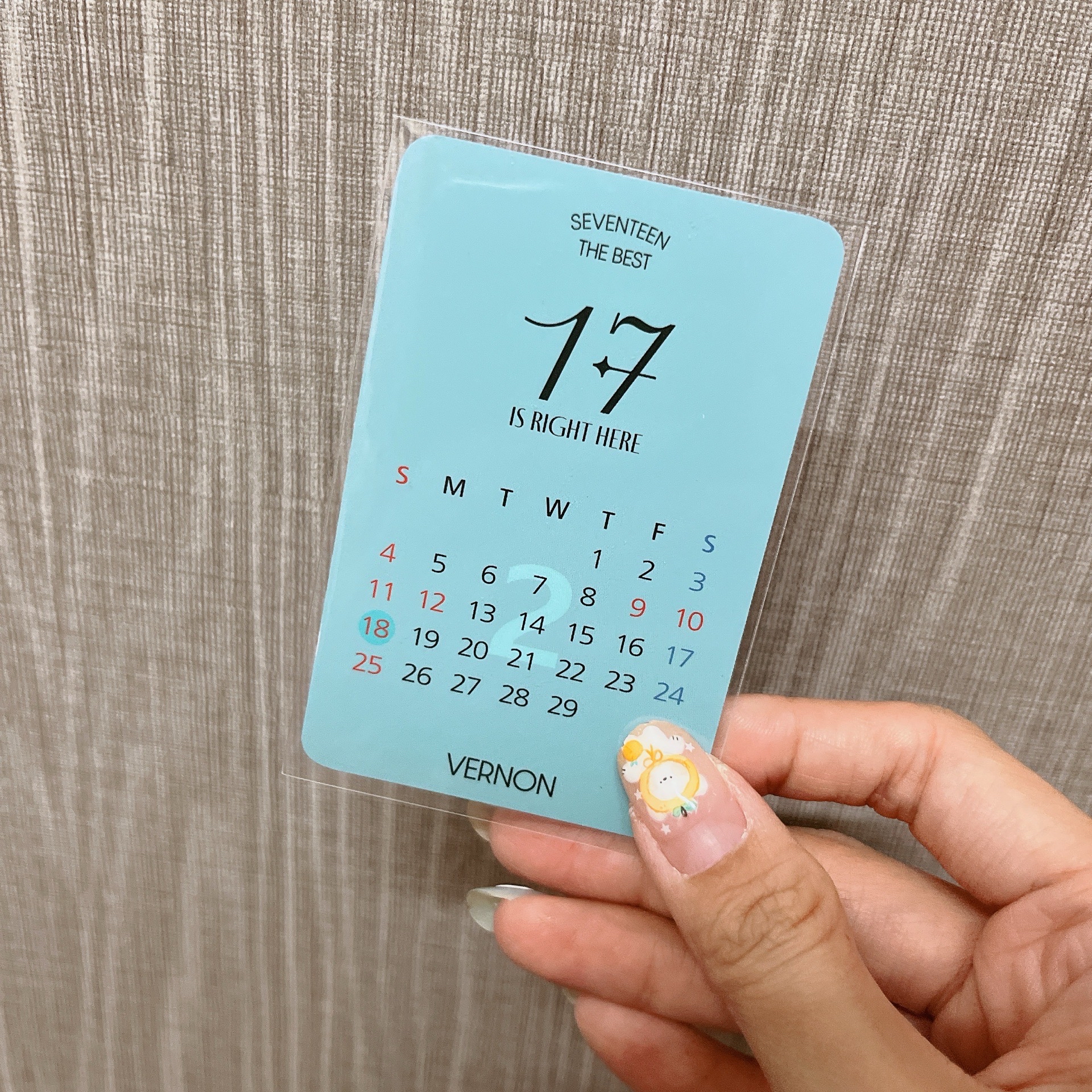 Vernon 精選專 生日卡背 特典