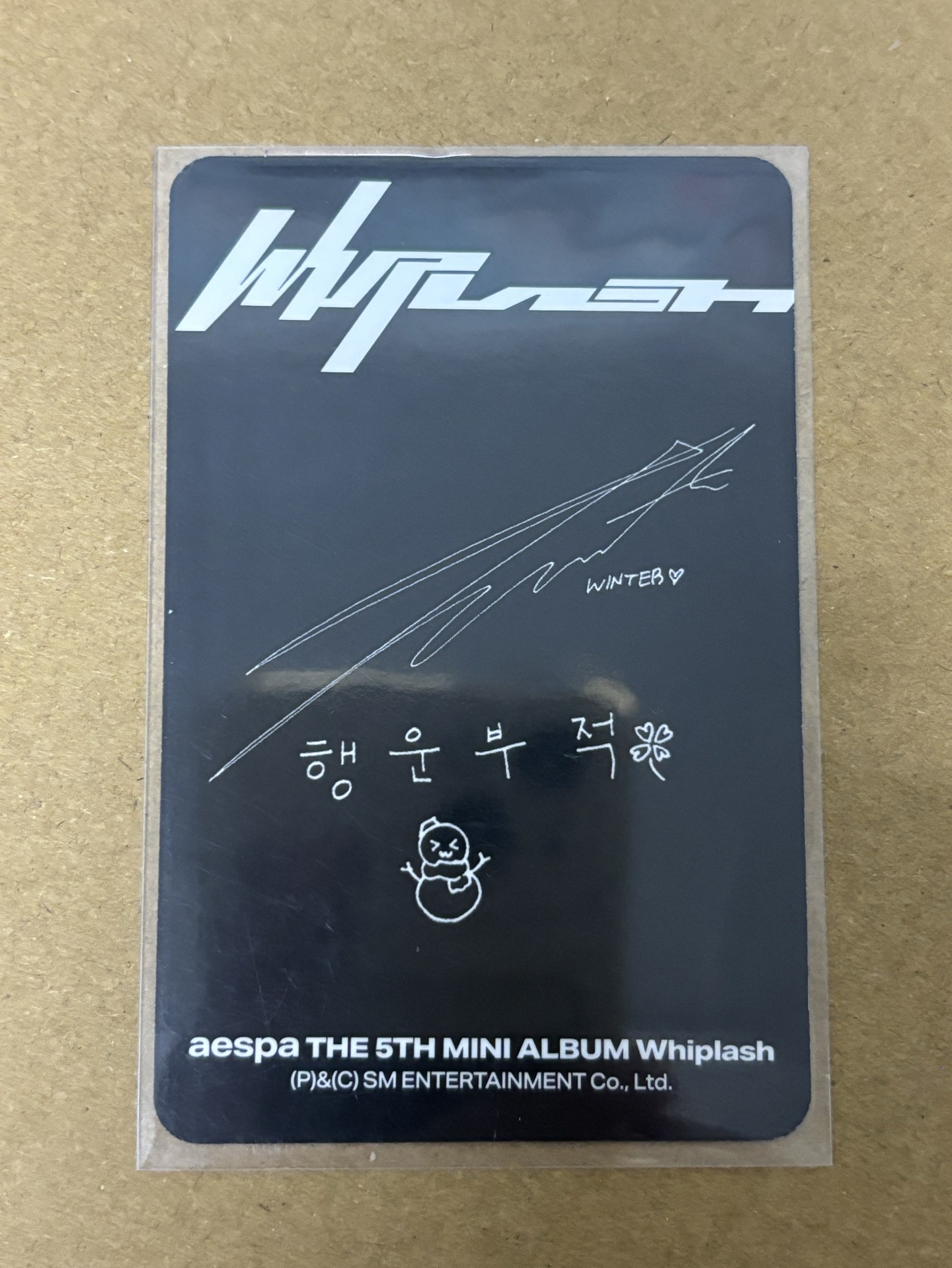 aespa Winter 冬冬 Whiplash 專輯卡 BEAT冬