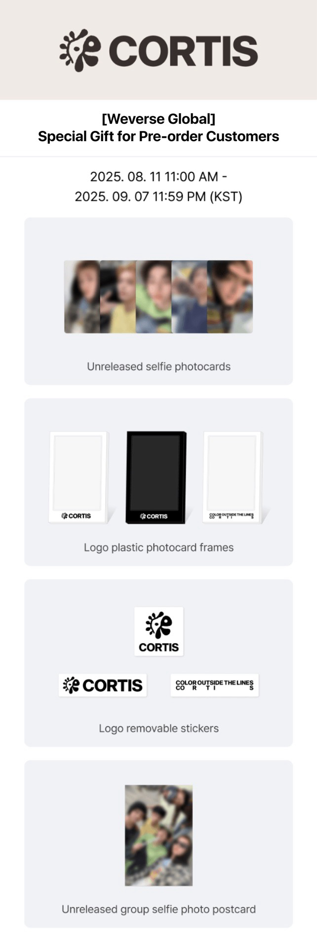 Weverse 預售 特別禮 SPECIAL GIFT