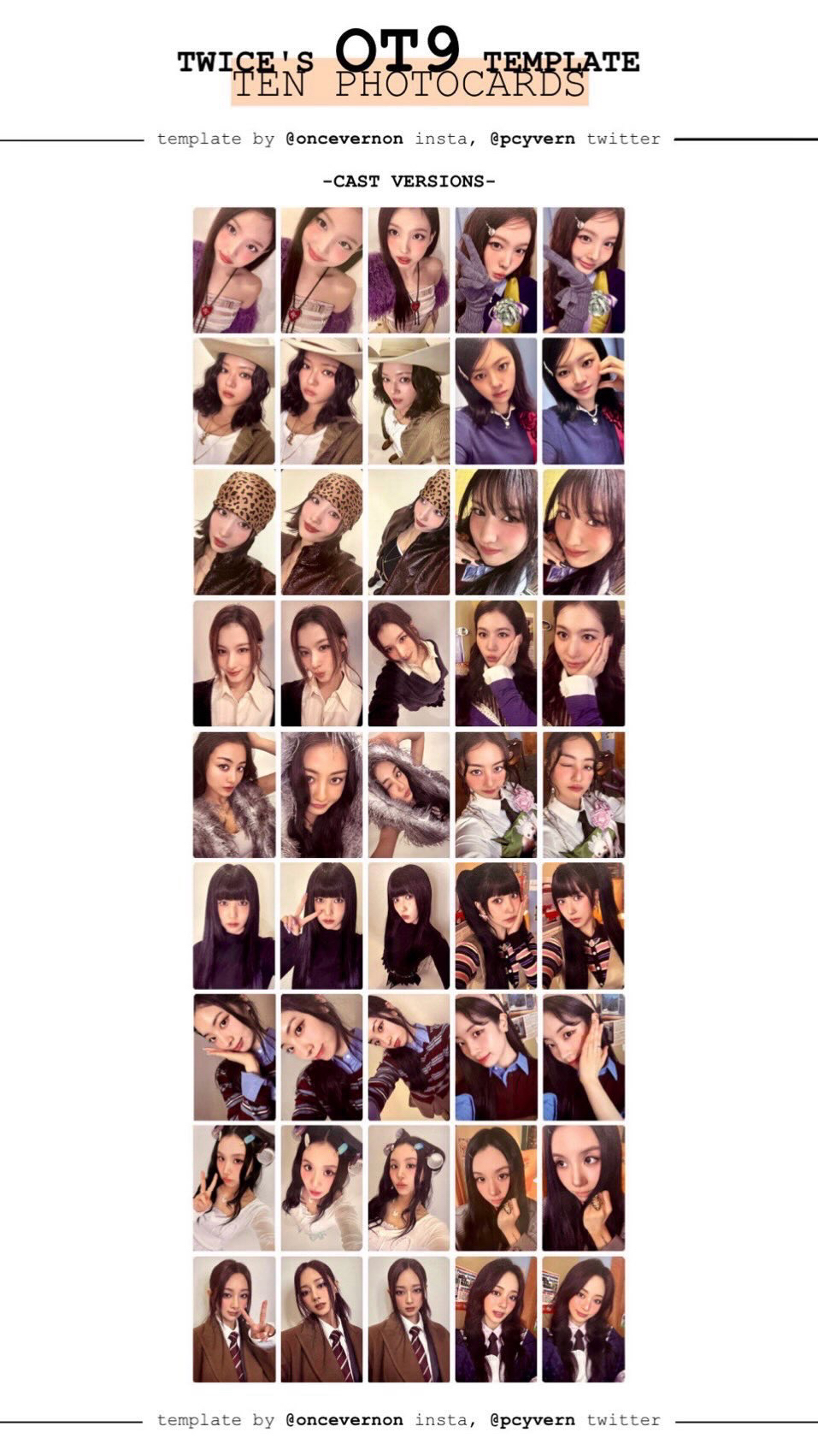 TWICE THE:THE STORY GOES ON CAST版 小卡