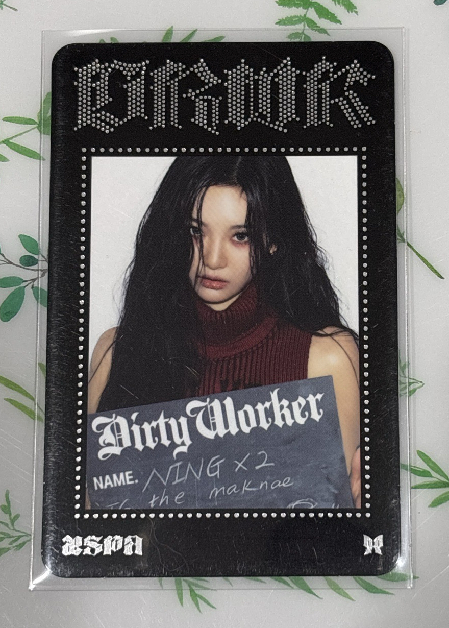 aespa Dirty Work 快閃周邊隨機卡包 A ver. NingNing 隨機卡包官拍小卡 寧