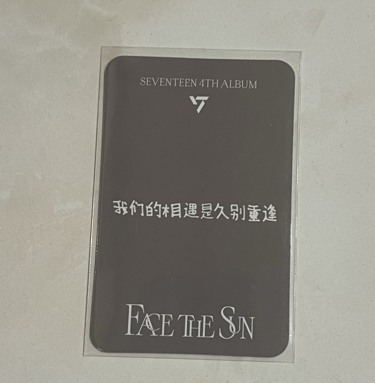 燦 Face the sun 中文卡背 有損（需綁🩶）