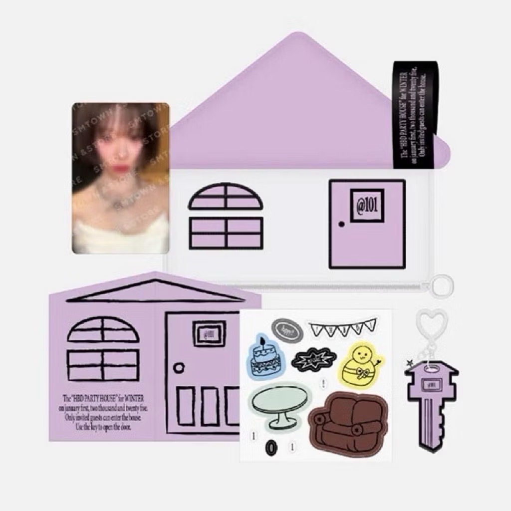 Winter 冬 - 2025 Artist Birthday MD (收納包組+生日卡片組) 合售-全新未拆