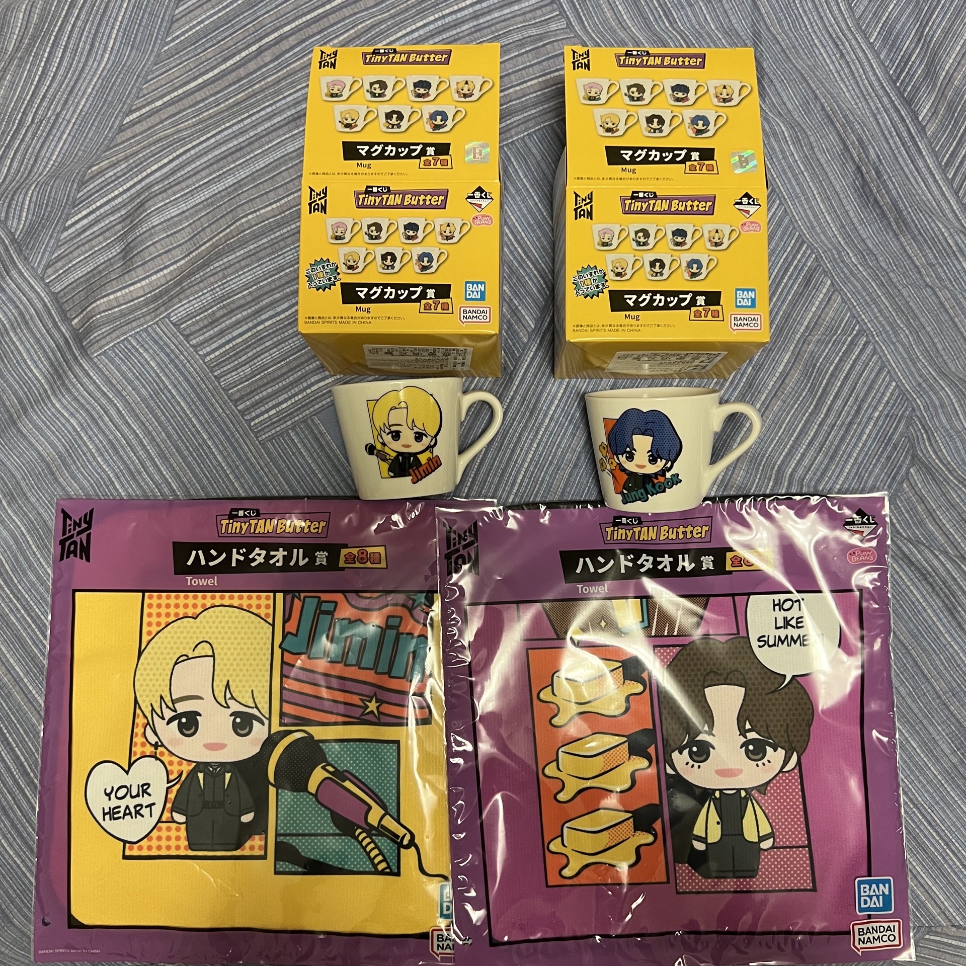 BTS 防彈少年團 Tinytan Butter 一番賞 小方巾