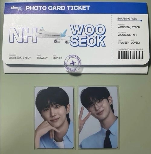 邊佑錫 -農協小卡 2張 + DASHU 鑰匙圈*2 +卡冊 合售