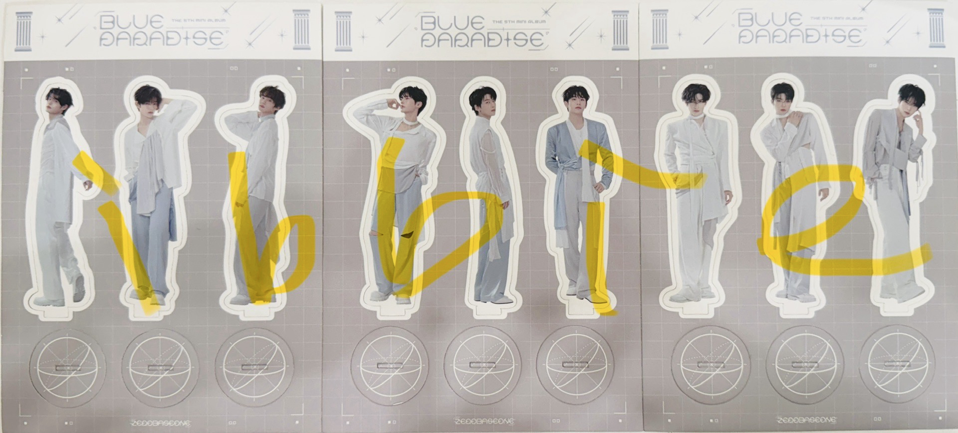 ZB1 ZEROBASEONE 迷五 銀版 人形立牌 一套