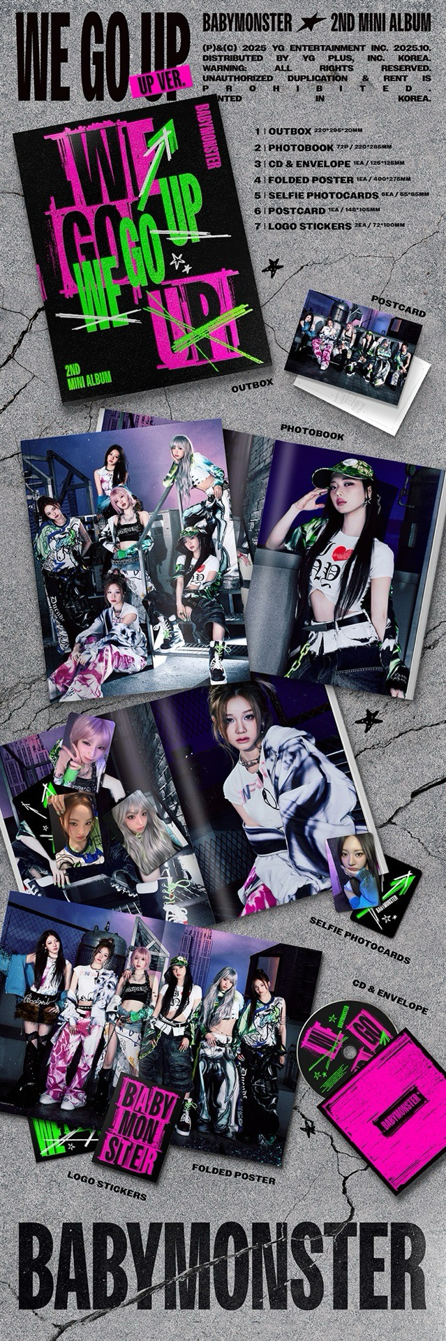 現貨BABYMONSTER｜WE GO UP｜WE ver./Go ver./UP ver./POSTCARD ver.