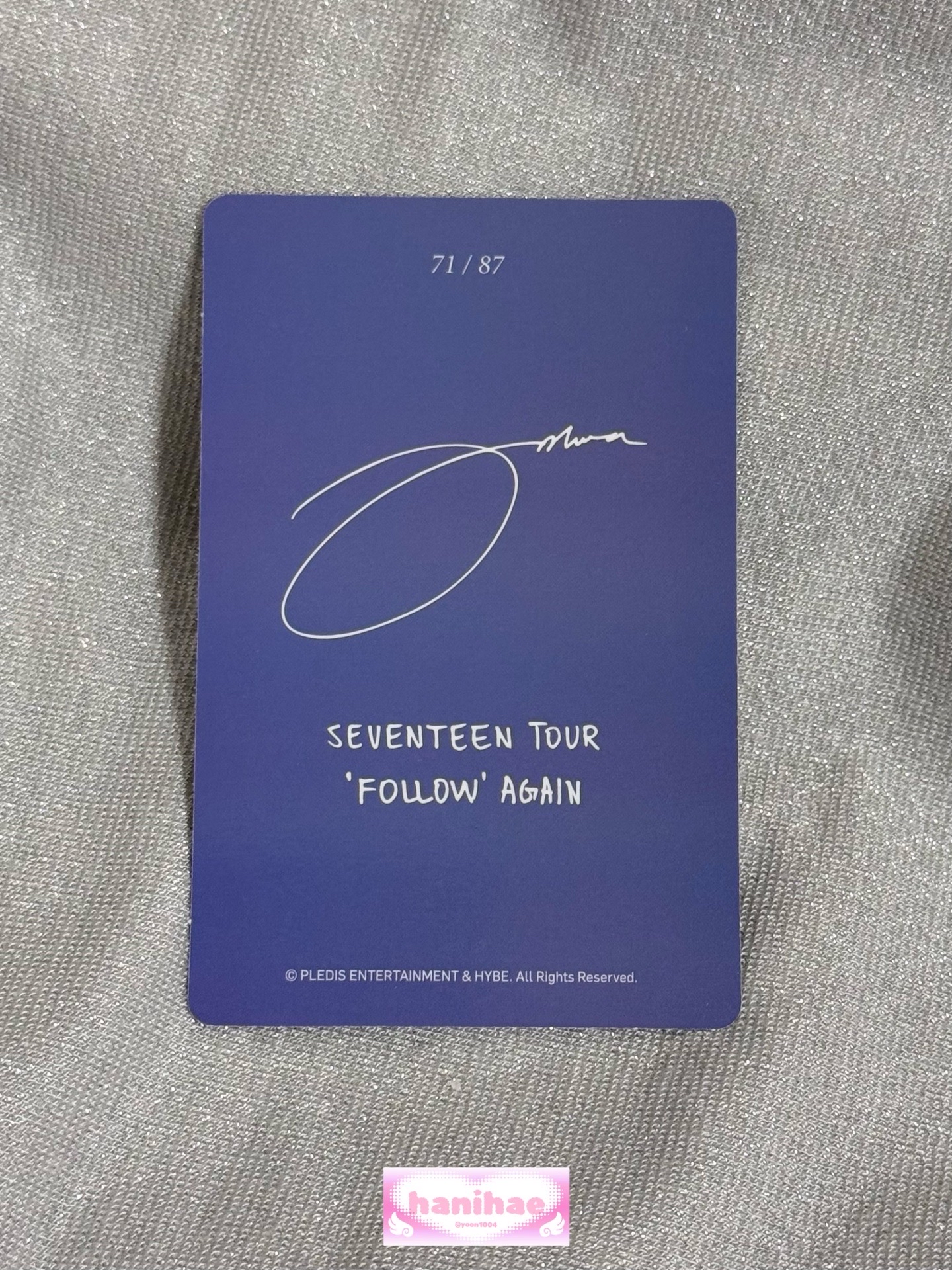 Joshua 知秀 FOLLOW AGAIN 卡包卡 71