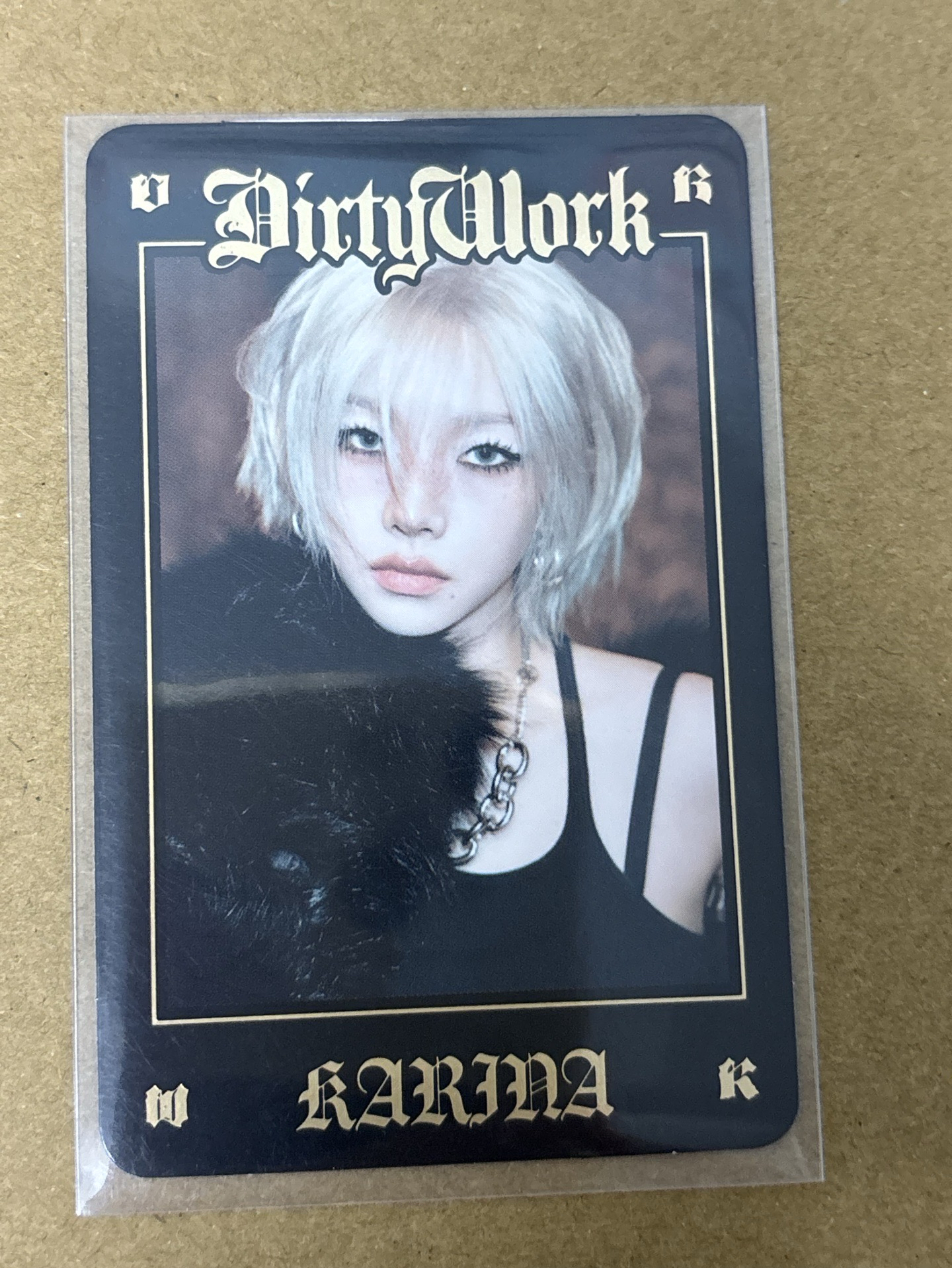 aespa Karina 柚子 Dirty Work 隨機卡 快閃金版柚