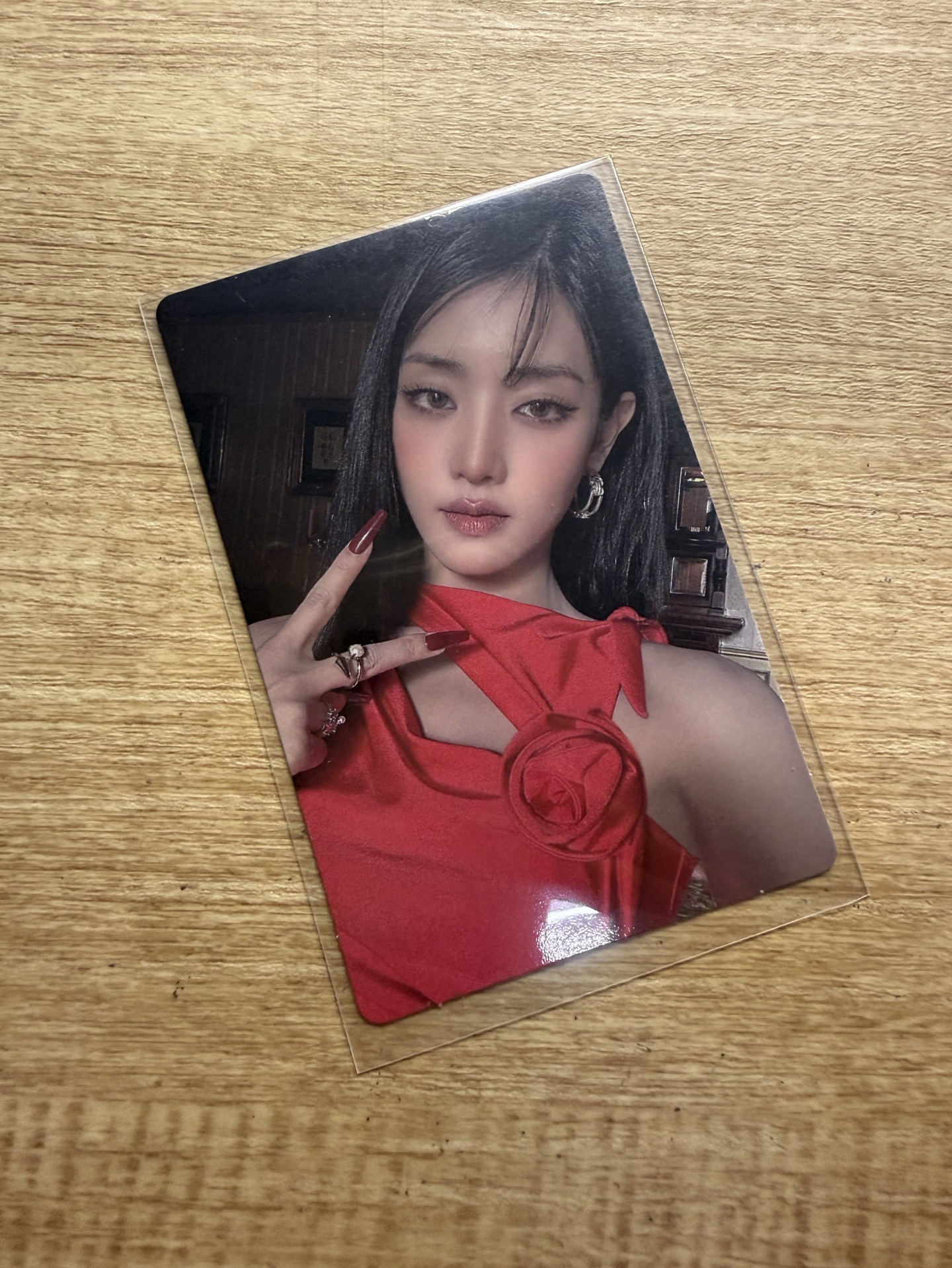 米妮黑膠專卡-紅衣