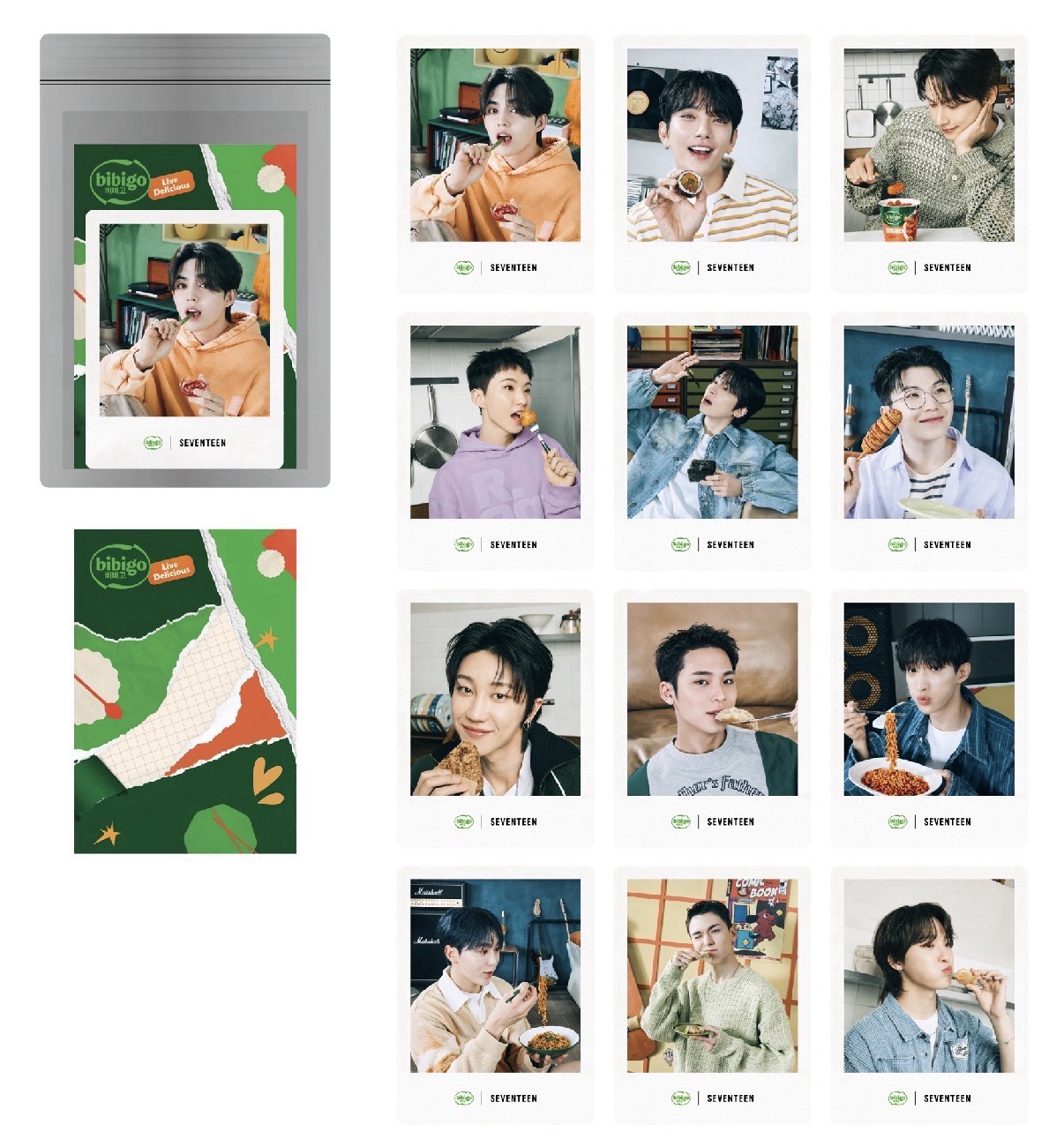 bibigo 滿額卡 seventeen ❤️帶💙