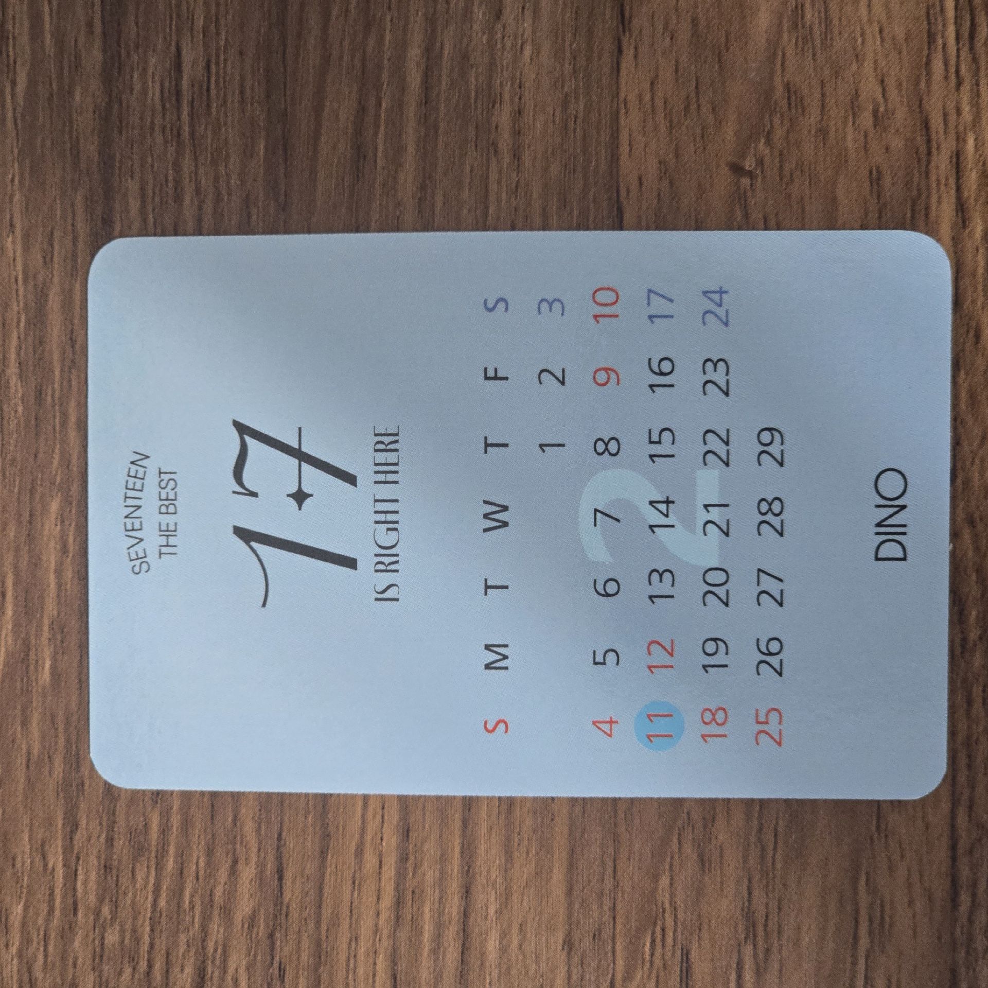 SEVENTEEN DINO 精選輯 MK 生日卡 特典卡