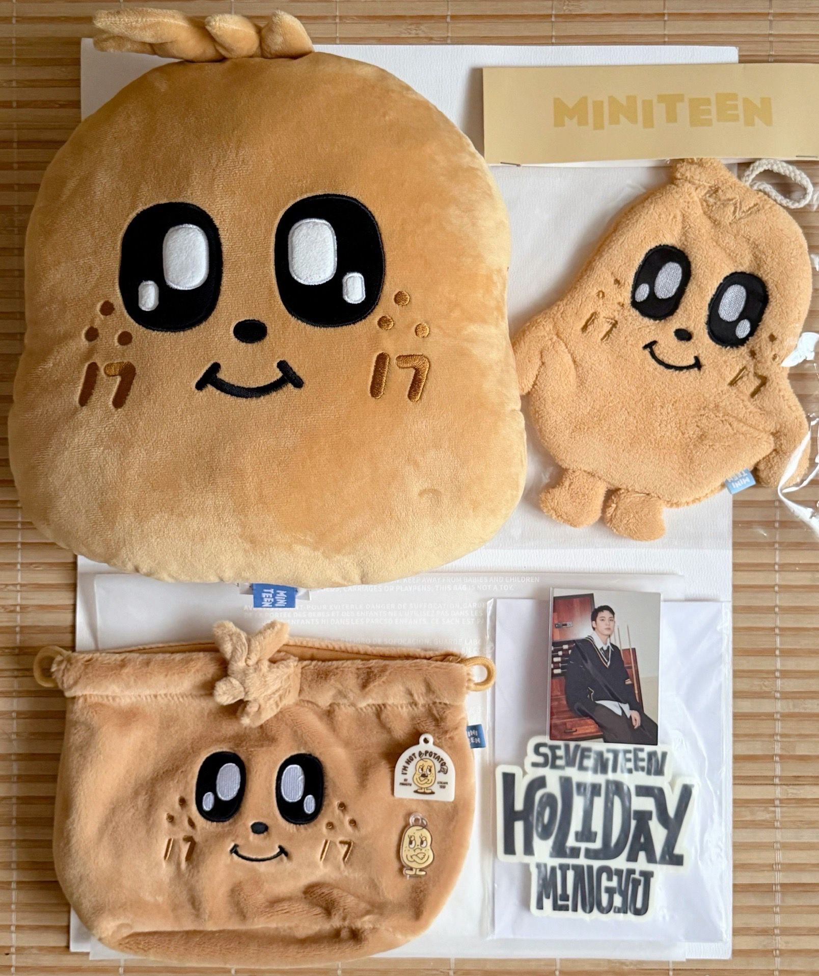 [ 🥔KIMJA SET ] 抱枕 / 束口袋 / 擦手巾 / 成員自製吊飾 / 行李牌