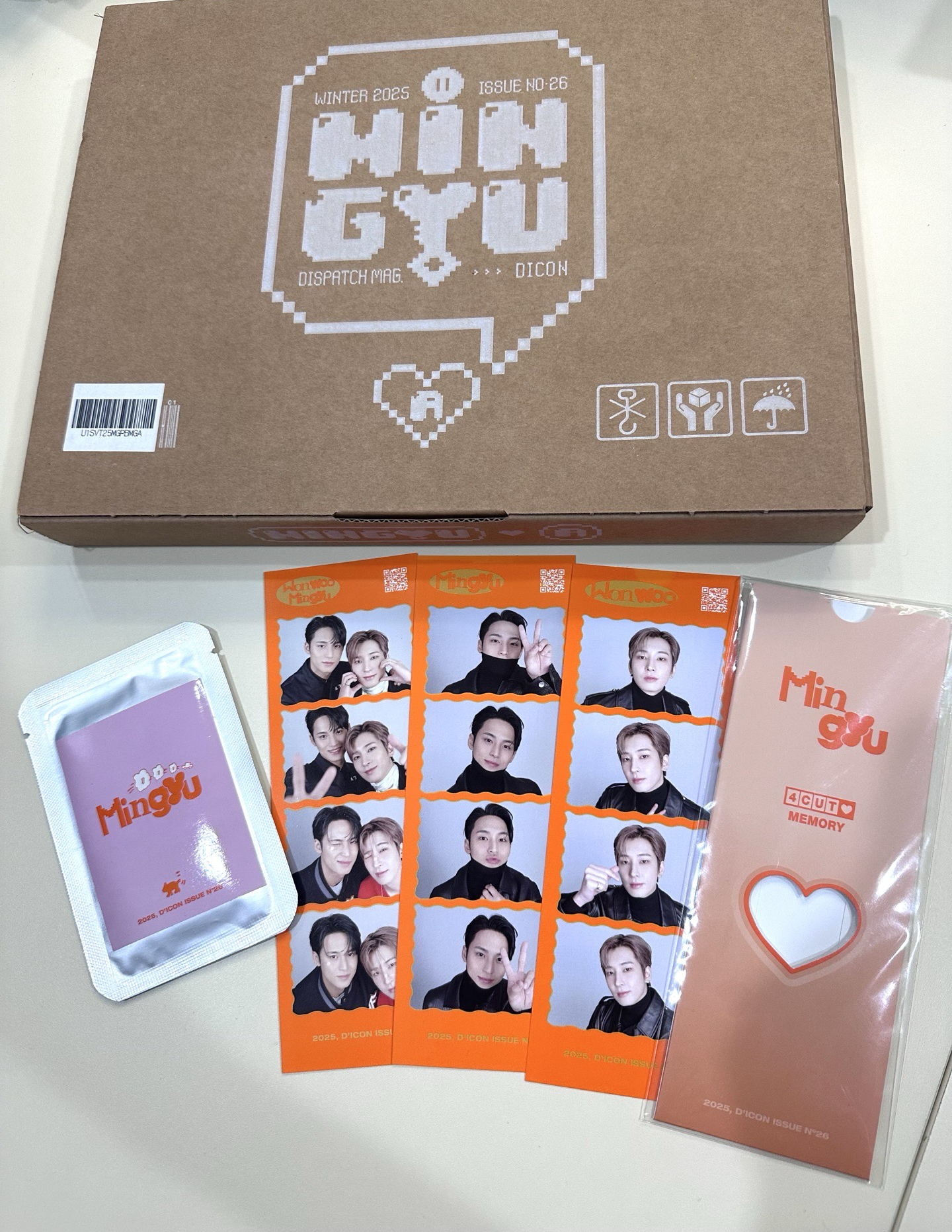 🌸DICON 盒子+A版小卡四張+人生四格組 金珉奎